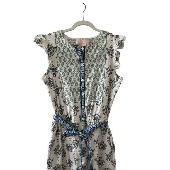Gal Meets Glam Collection Eden Jumpsuit Women’s Blue Combo Sleeveless Size 16 - Picture 6 of 11